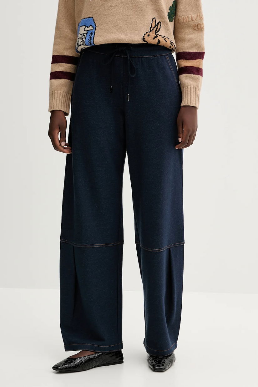 MM pantaloni de trening PANFILO culoarea bleumarin, uni, 2526786107600