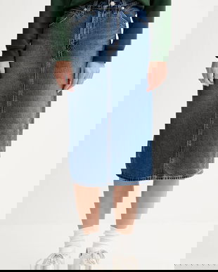 Levi's fustă jeans midi, drept, 001VH