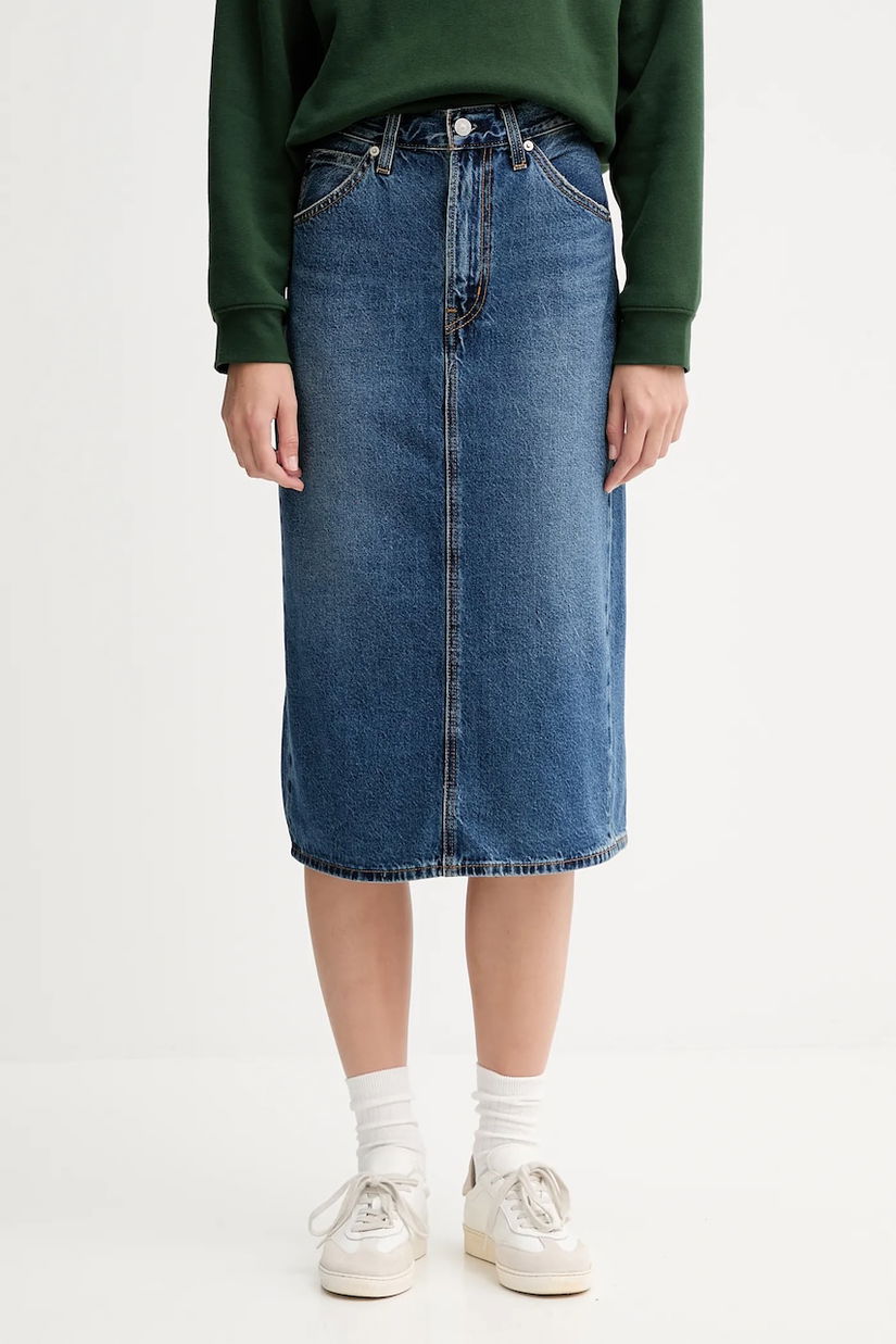 Levi's fustă jeans midi, drept, 001VH