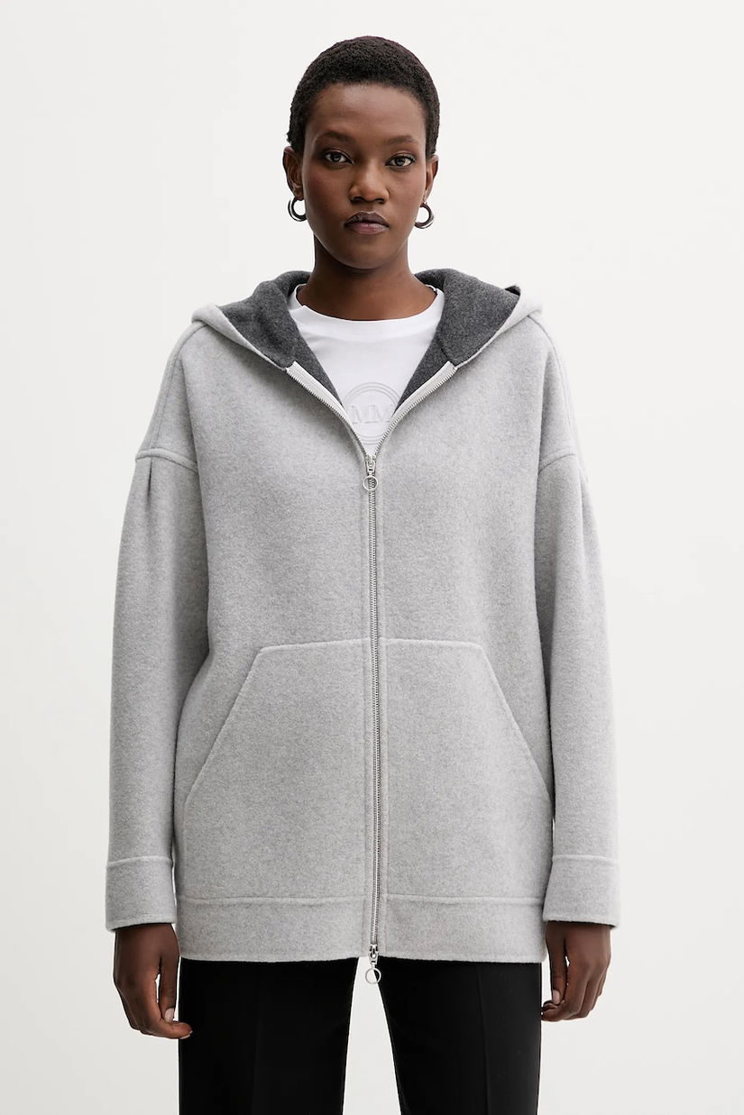 MM cardigan de lână SOTTILE culoarea gri, light, 2526916018600