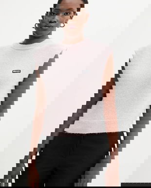 Rotate vestă cu lână 0 culoarea roz, light, 114280191