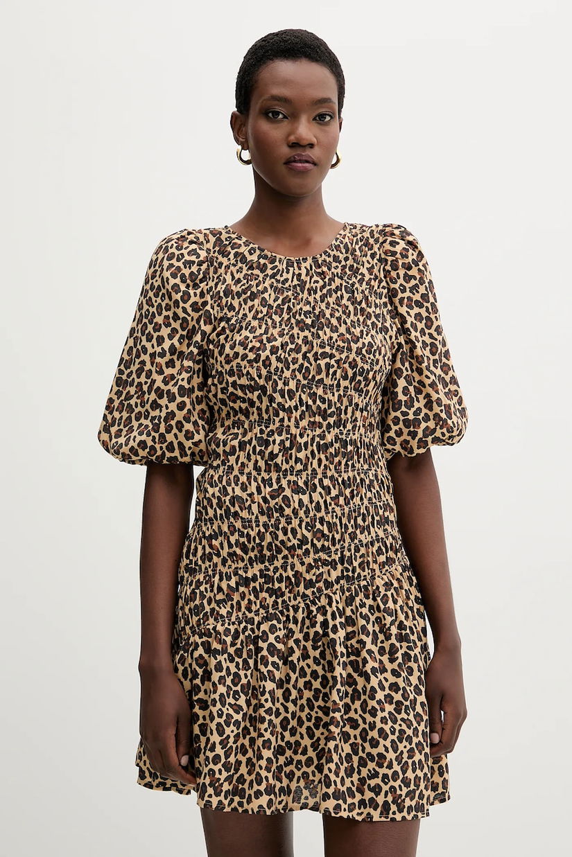 Never Fully Dressed rochie culoarea maro, mini, evazati, NFDDR3114