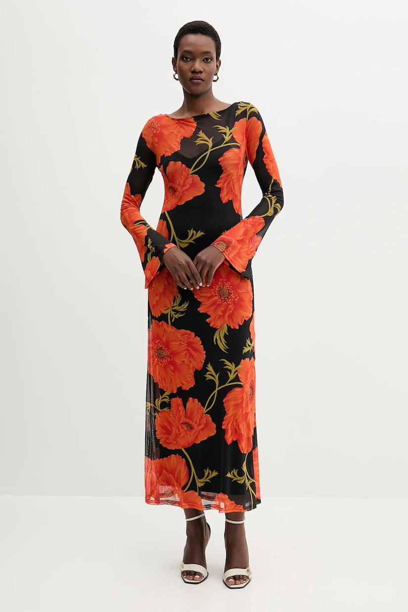 Never Fully Dressed rochie culoarea negru, maxi, evazati, NFDDR3016