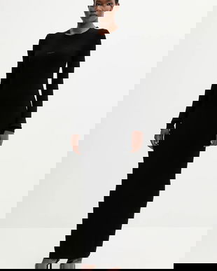 La Mania rochie culoarea negru, maxi, mulata, LEE