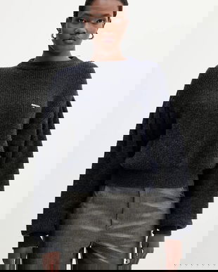 Rotate pulover de lână culoarea bleumarin, 1142781725