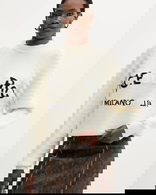 Iceberg pulover de lână culoarea bej, A001 7077