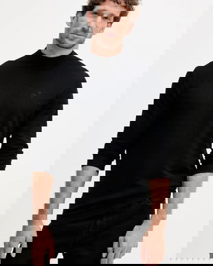 Karl Lagerfeld pulover de lână culoarea negru, light, 553399.655002