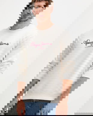 Pepe Jeans bluză culoarea bej, cu imprimeu, PM5800011