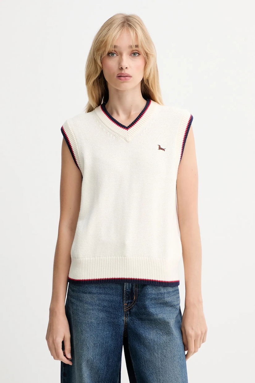 Levi's vestă din amestec de lână culoarea bej, light, 0037T