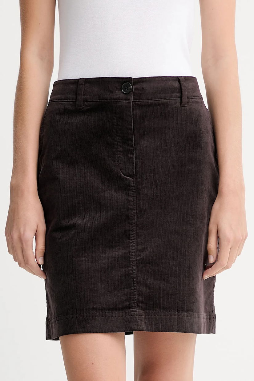 Marc O'Polo fustă din velur culoarea maro, mini, drept, 508103420087