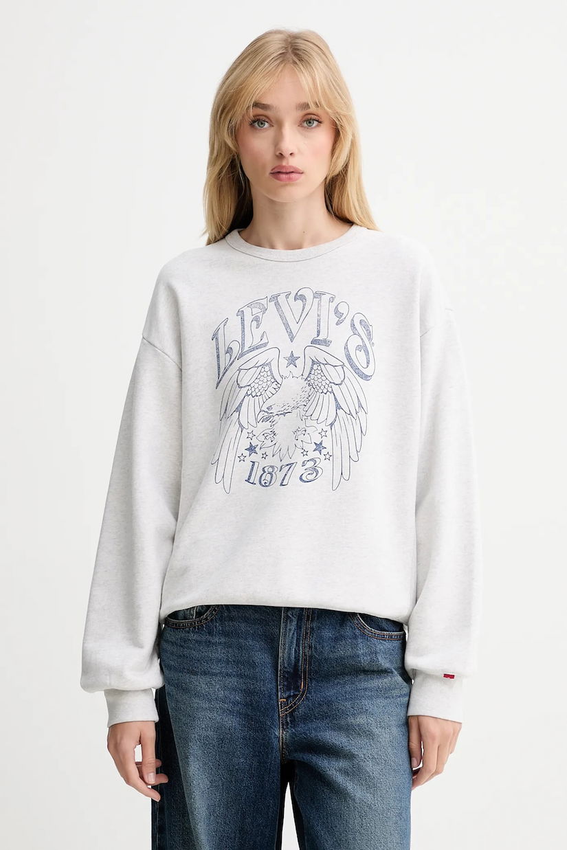 Levi's bluză culoarea gri, cu imprimeu, A7288