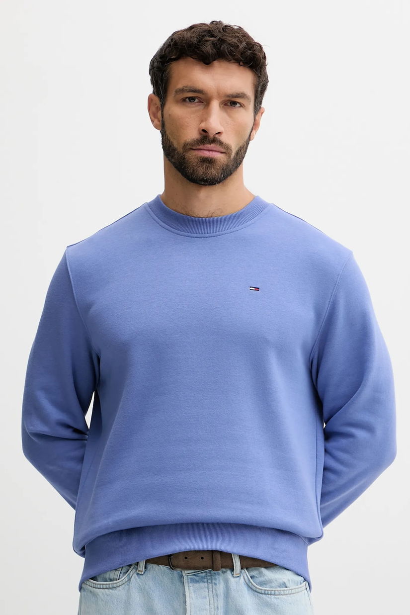 Tommy Jeans bluză culoarea bej, uni, DM0DM20741