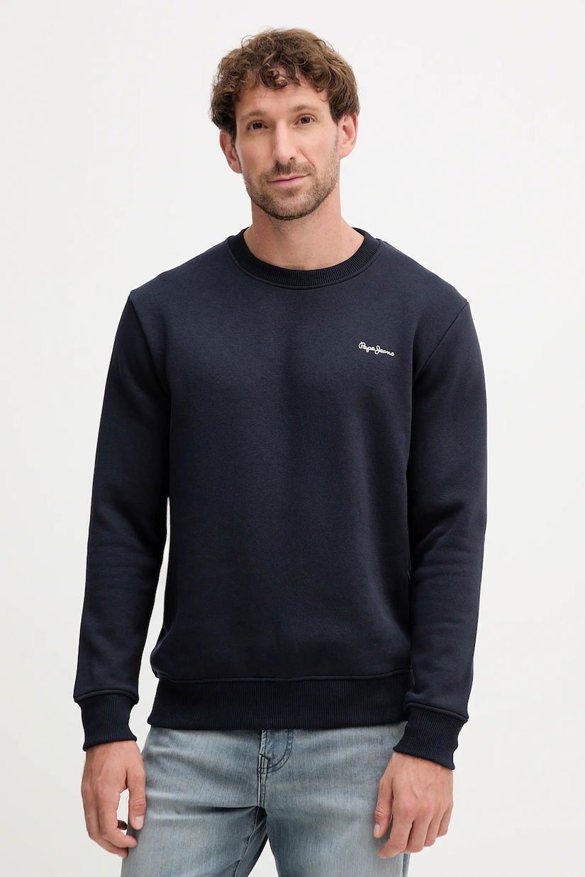 Pepe Jeans bluză culoarea bleumarin, uni, PM5800013