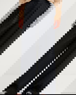 Barbour pantaloni de bumbac COLLEEN culoarea bleumarin, lat, high waist, LTR0394