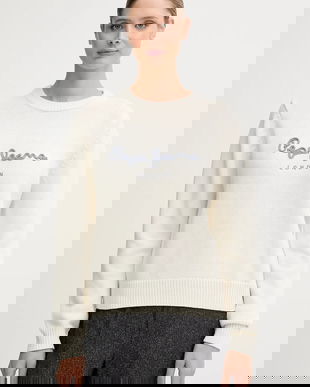 Pepe Jeans pulover de bumbac culoarea bej, PL7000024