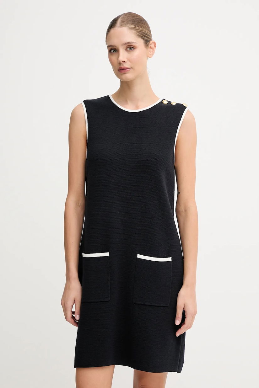 Barbour rochie din bumbac COLLEEN culoarea albastru marin, mini, drept, LDR0937