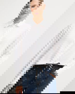 Colmar camasa din bumbac culoarea alb, cu guler clasic, relaxed, 8431.2ZS