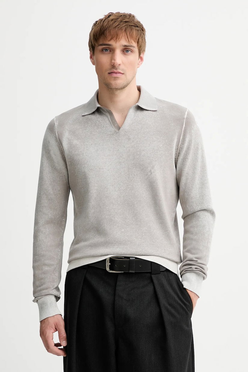 Diesel pulover de bumbac K-LORENZO culoarea gri, light, A14849.0BEAR