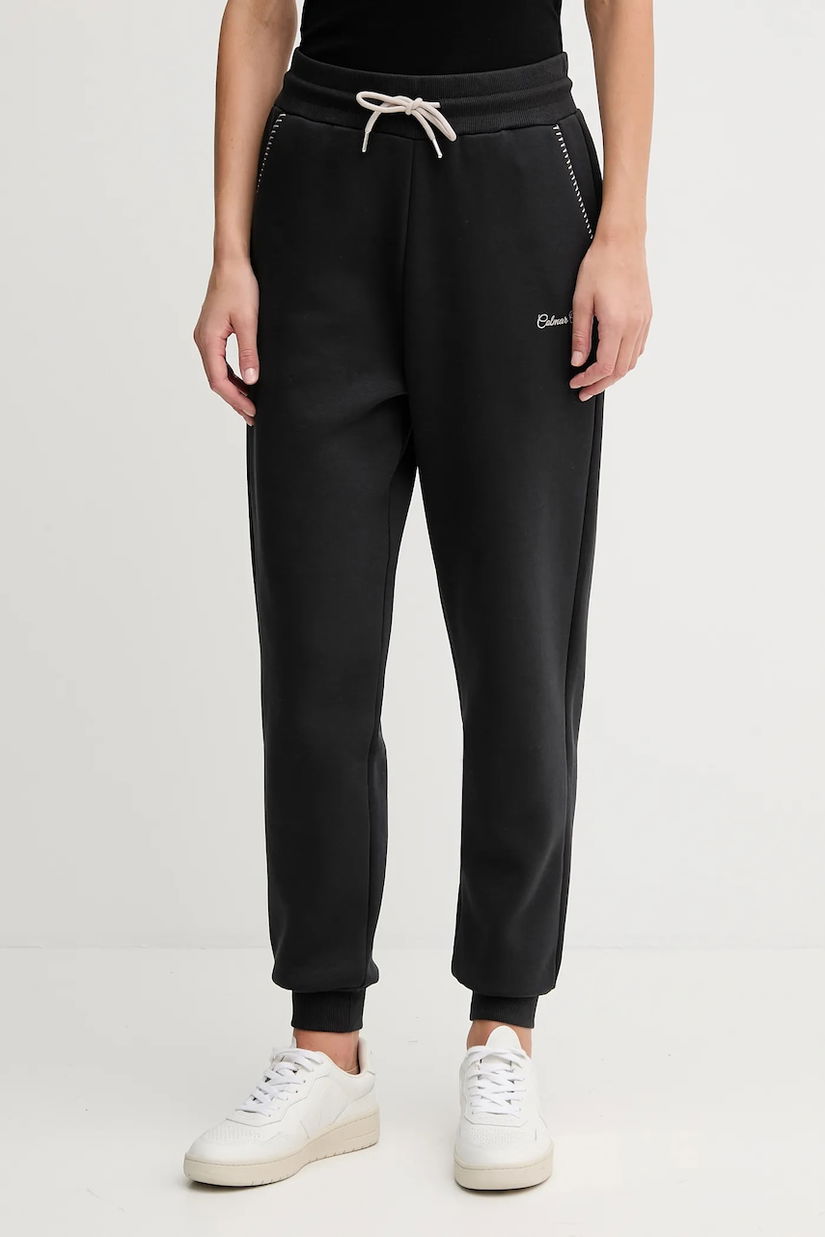 Colmar pantaloni de trening culoarea negru, neted, 9254.3ZN