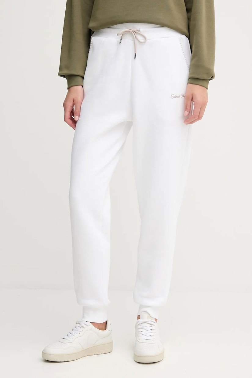 Colmar pantaloni de trening culoarea alb, neted, 9254.3ZN