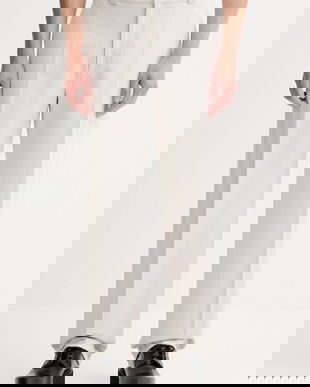 Filippa K pantaloni de bumbac bărbați, culoarea gri, drepți 31433