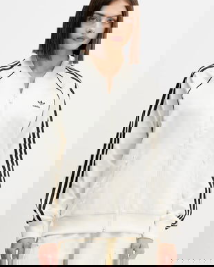 adidas Originals bluza Sst Satin Tt culoarea bej, cu imprimeu, KH1567