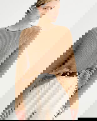 Marc O'Polo pulover de bumbac culoarea bej, 508605960171