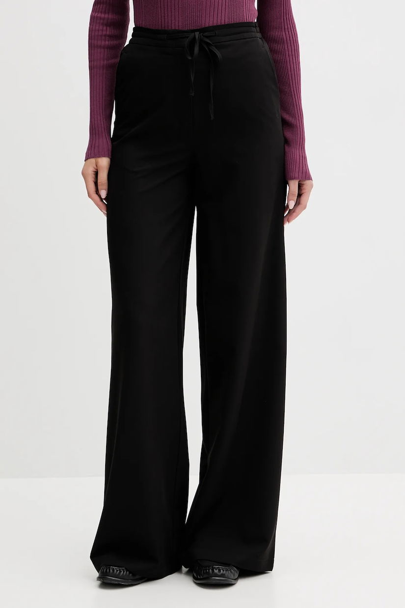 Colmar pantaloni culoarea negru, lat, high waist, 0606.2ZW