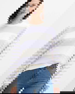 United Colors of Benetton bluză culoarea violet, cu model, 3Y04D10AM