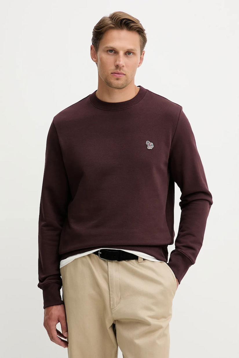 PS Paul Smith hanorac de bumbac culoarea rosu, cu imprimeu, M2R-027RZ-T21116
