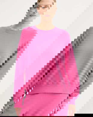 American Vintage bluză culoarea roz, uni, ATU03B