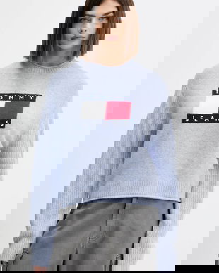 Tommy Jeans pulover din amestec de lână culoarea roz, light, DW0DW21782