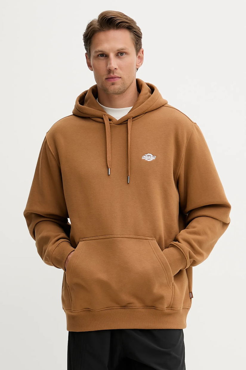 Dickies bluza culoarea negru, cu glugă, neted