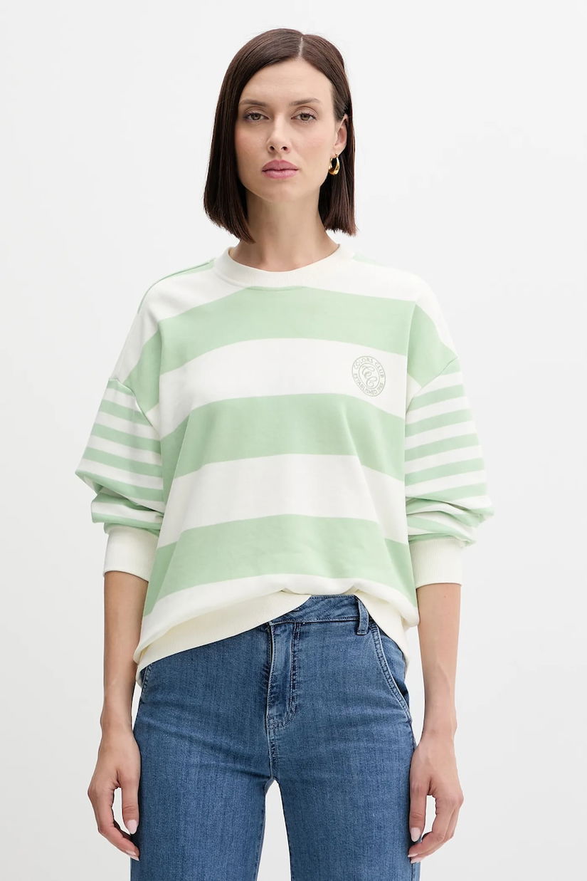 United Colors of Benetton bluză culoarea verde, cu model, 3Y04D10AM