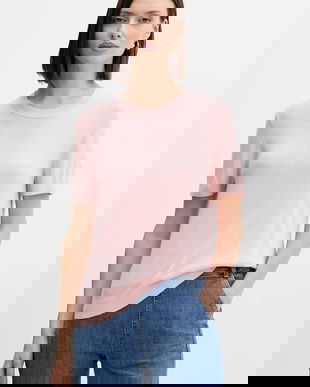 United Colors of Benetton tricou cu mânecă lungă culoarea roz, 1ZRED10BK