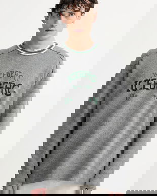 Iceberg pulover de lână culoarea gri, A018 7469