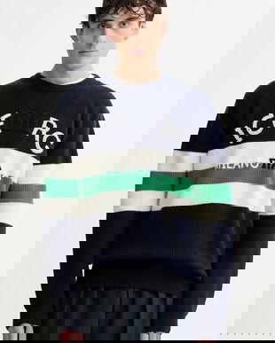 Iceberg pulover de lână culoarea bleumarin, A005 7077