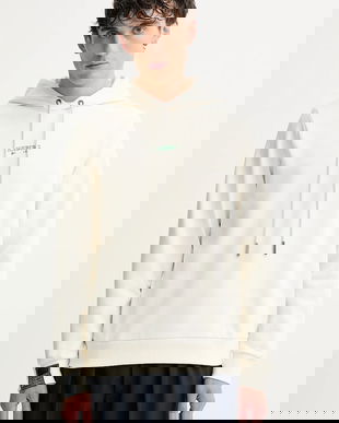 Iceberg bluză culoarea bej, cu glugă, cu imprimeu, E045 6317