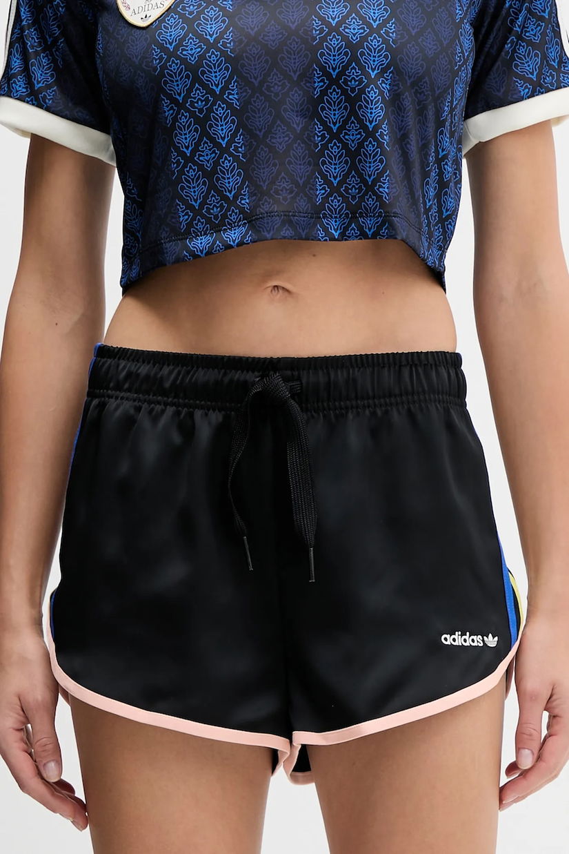 adidas Originals pantaloni scurți Sprinter Shorts culoarea negru, cu imprimeu, high waist, JP1815