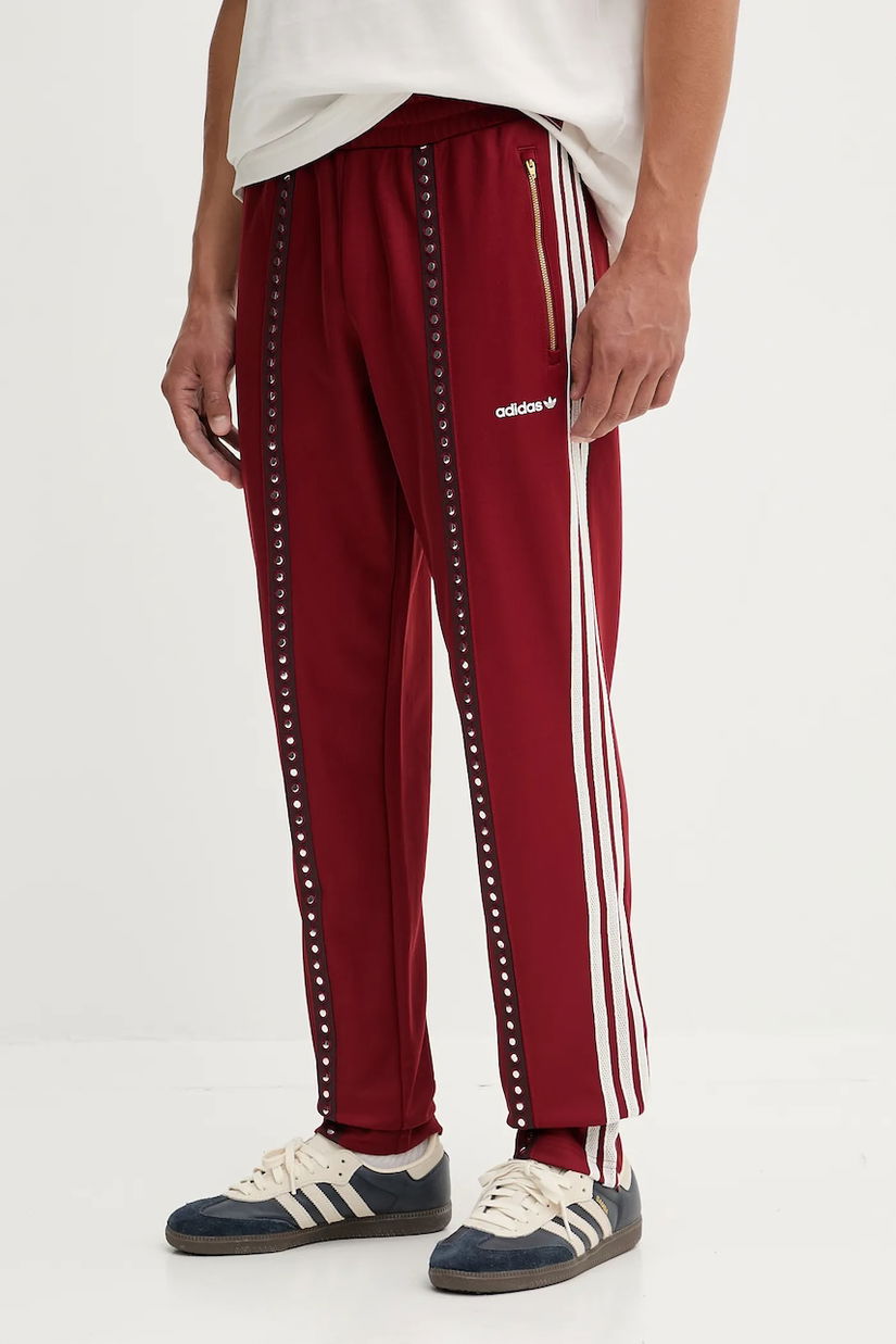 adidas Originals pantaloni de trening culoarea bordo, cu imprimeu, KA4391