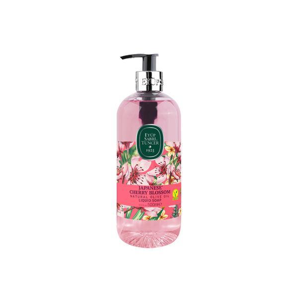 Săpun lichid cu ulei natural de Măsline Japanese Cherry Blossom,Ey&uuml;p Sabri Tuncer, 500 ML