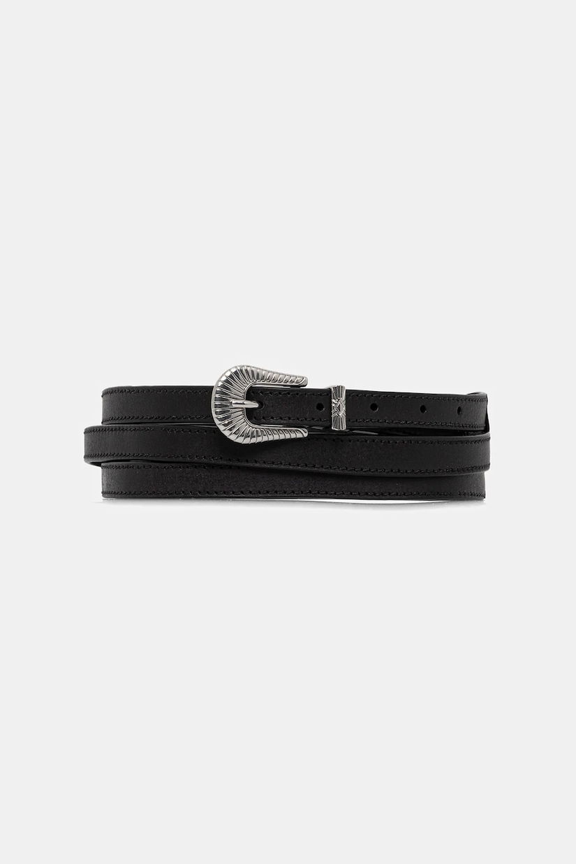 Hoss Intropia curea de piele culoarea negru, 5022313