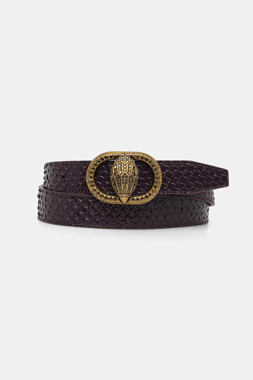 Kurt Geiger London curea de piele CHELSEA culoarea violet, 4030590719