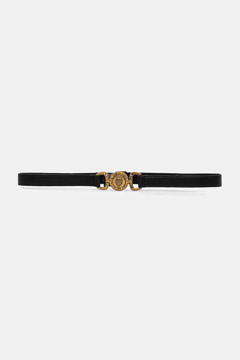 Kurt Geiger London curea de piele culoarea negru, 5010700109