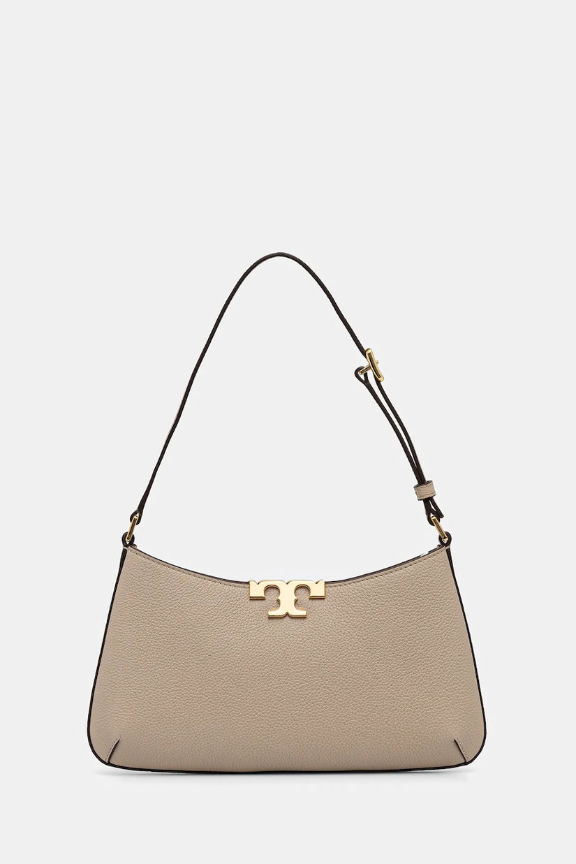 Tory Burch poșetă de piele Eleanor Soft Slim culoarea bej, 174850.250