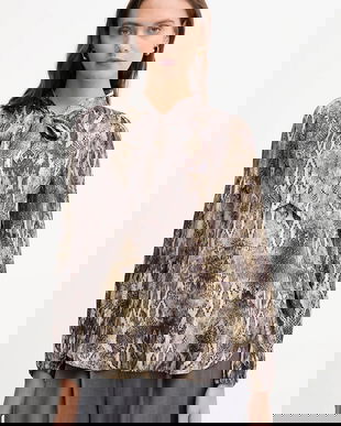 Marc Aurel bluză culoarea verde, cu imprimeu, 6345-1000-24809