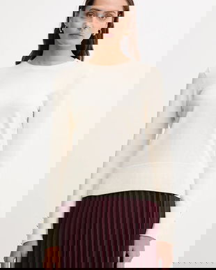 Barbour pulover de lână CARLBY culoarea bej, light, LKN1686