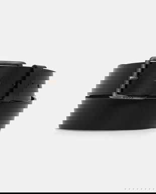 BOSS curea de piele culoarea negru, 50541165