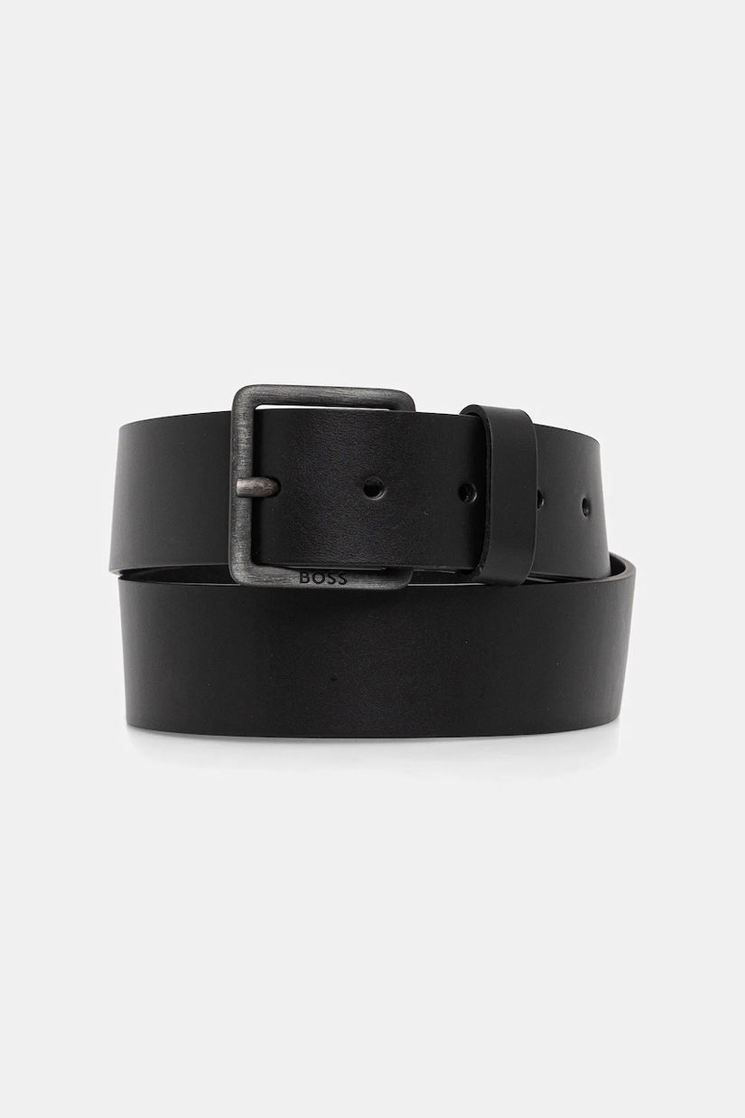 BOSS curea de piele culoarea negru, 50541165