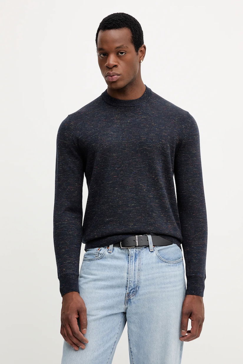United Colors of Benetton pulover de lână culoarea bleumarin, 111ZU10AB